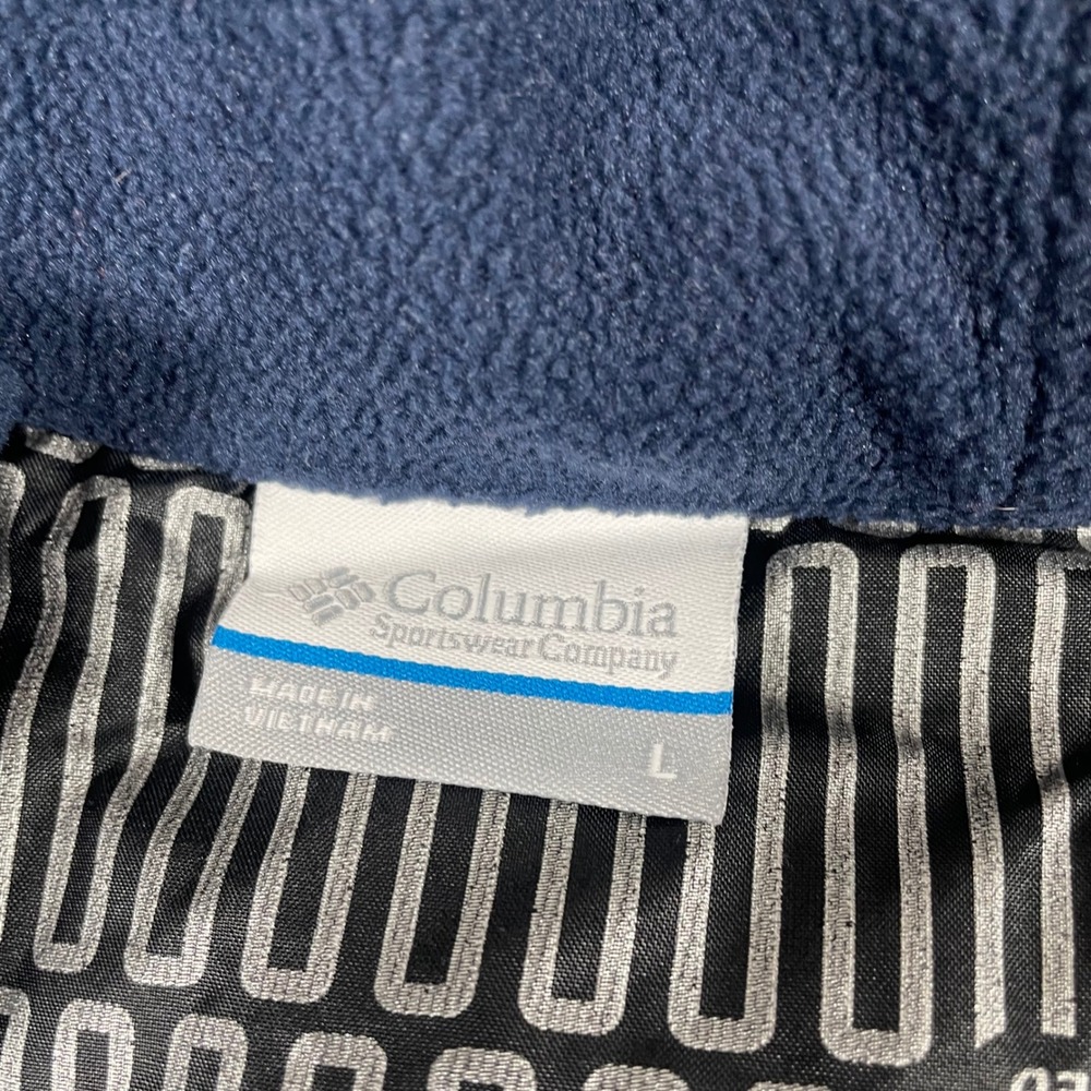 Columbia Jacket Mens Large Thermal Coil Fleece Insulated Hooded Zip Up Blue - Picture 2 of 14